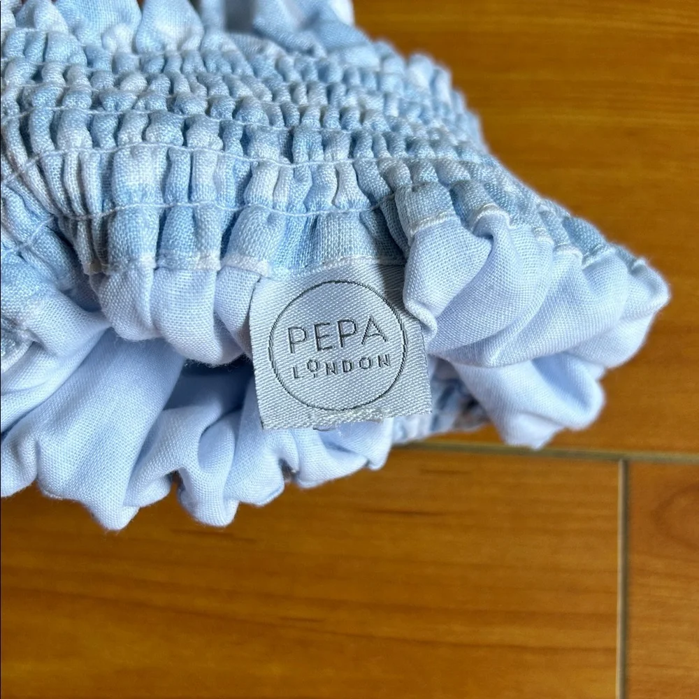 Pepa London Knot Romper & Blue Check Bloomers Newborn